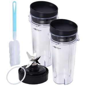 Peças Reposição para Lâmina Conjunto de Copos 473ml Dose Única 2 Pacotes para BL770 BL780 BL660 WADOY Nutri Ninja Água