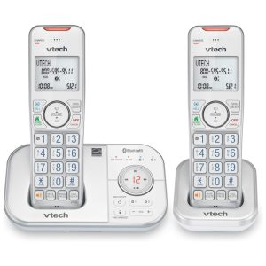 Telefone sem Fio com Bluetooth Secretária Eletrônica 2 Aparelhos VTECH VS112 27 Branco