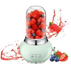 Mini Liquidificador Retrô OTE Verde 200W Jarra de Vidro 400ml 220V