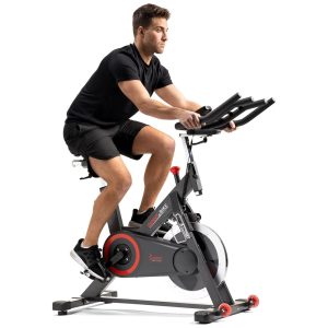 Bicicleta Ergométrica Sunny Health & Fitness SF-B1805SMART Cinza Volante 20kg MagNética 300kg Bluetooth Ajustável App SunnyFit 110V