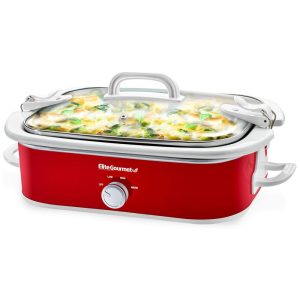 Panela Elétrica de 3.3L com Temperatura Ajustável 270W 110V ELITE GOURMET MST 5240 Vermelho
