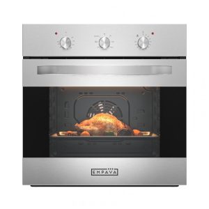Forno elétrico de embutir 61cm Empava inox escovado convecção 6 modos de cozimento 65L 2800W 240V