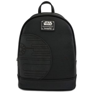 Mochila Escolar Infantil Loungefly Disney Star Wars para Crianças a Partir de 12 Anos Preta