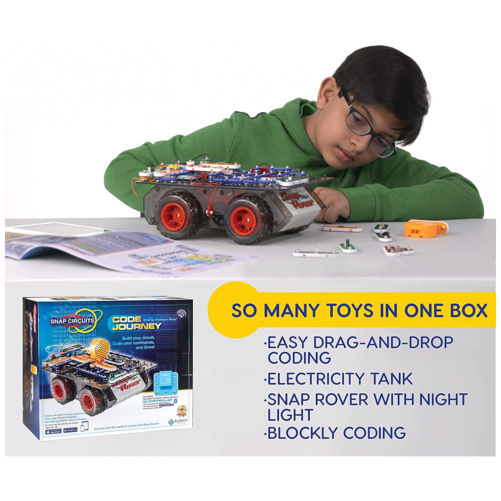 Snap Circuits Code Journey – Kit Educacional de Eletrônica e Programação com Controle Bluetooth para Crianças a Partir de 8 Anos - Imagem 2