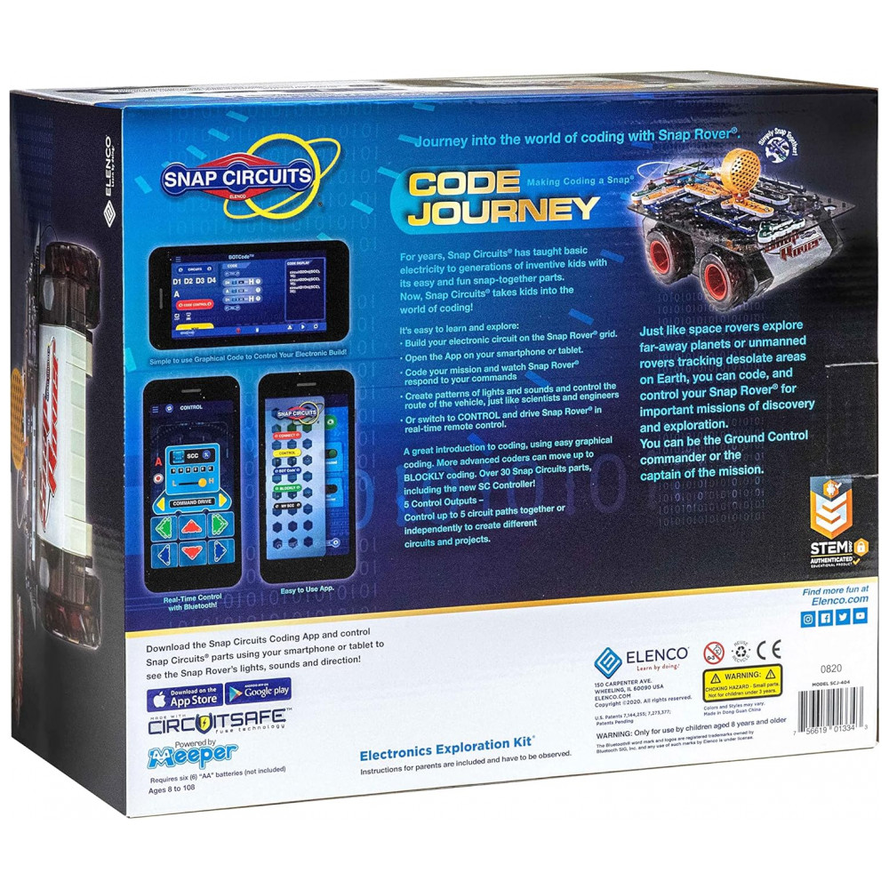 Snap Circuits Code Journey – Kit Educacional de Eletrônica e Programação com Controle Bluetooth para Crianças a Partir de 8 Anos - Imagem 5