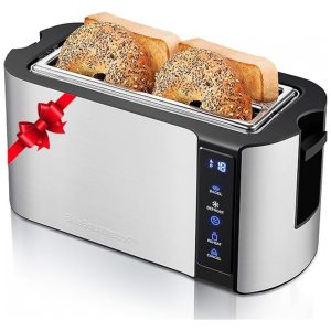 Torradeira Elétrica de 4 Fatias com Cronômetro e Contagem Regressiva 110V Elite Gourmet ECT5322 Prata