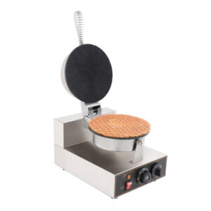 HAPPCUCOE Máquina Comercial para Casquinhas de Sorvete 1200W em Aço Inoxidável com Controle de Temperatura e Tempo