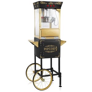 Pipoqueira Elétrica Vintage com Capacidade para 4L Acessórios e 50 Sacos 850W OLDE MIDWAY Preta