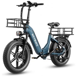 Bicicleta Elétrica para Adultos Heybike Ranger S Motor de Pico 1400W Pneu Gordo 20x4.0 Bateria Removível de 48V 14.4AH 7 Velocidades Garfo Hidráu