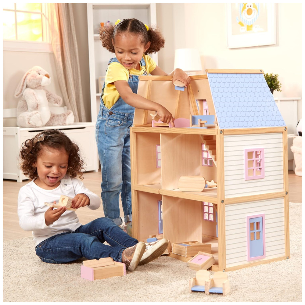 Casa de Bonecas em Madeira com 19 Peças de Mobília para Crianças Melissa & Doug - Imagem 2