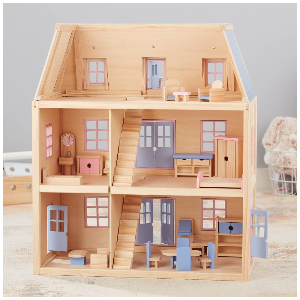 Casa de Bonecas em Madeira com 19 Peças de Mobília para Crianças Melissa & Doug - Imagem 4