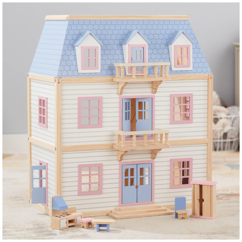 Casa de Bonecas em Madeira com 19 Peças de Mobília para Crianças Melissa & Doug - Imagem 7