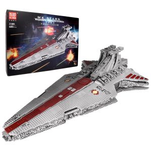 Kit de Construção Super Destróier Estelar com 6685 Peças para Crianças Acima de 8 Anos e Adultos Mould King Cinza