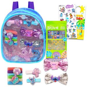 Kit Cosméticos Lilo Stitch com Maquiagem Stitch Bolsa de Ombro Adesivos e Muito Mais Lilo e Stitch