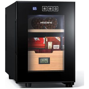 Umidor de Charutos 16 Litros com Controle de TemperaturaGabinete Elétrico Silencioso e Termostato Mantenha seus Charutos Frescos e Saborosos!NEEDONE
