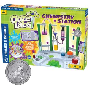 Kit de experimentos científicos Ooze Labs 20 atividades seguras de química incluindo lodo pela Thames Kosmos.