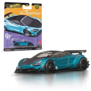Hot Wheels Premium Car Culture Silhouettes 1/64 Miniatura Die-Cast McLaren 720S LBWorks com Pneus Real Riders Corpo e Chassi de Metal Multicolorido