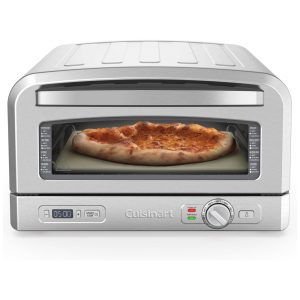 Forno de Pizza Portátil de Bancada em Aço Inoxidável Cuisinart CPZ120 110V 1800W Prata