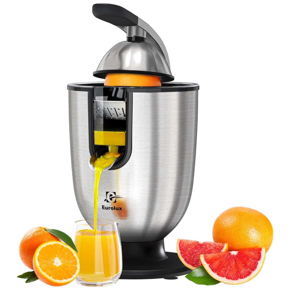 Espremedor Elétrico Eurolux Premium Inox Motor 160W Automático Controle de Polpa Alça Soft Grip Silencioso Peças Lava-louças 110V - Imagem 9