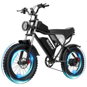 Bicicleta Elétrica para Adultos Ridstar Motor de 1000-2000W Velocidade de 40-60 km/h Bateria de 48V-52V 20-40AH Alcance de até 80-120 km Moto El