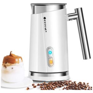 Espumador de Leite Elétrico 295 mL com Função de Manter Aquecido 110V Huogary Branco