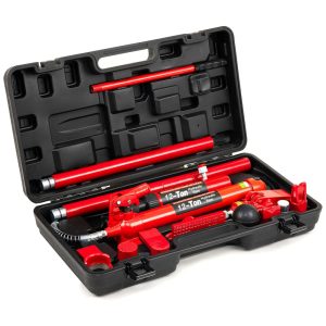Macaco Hidráulico Porta Power de 10 Ton Multifuncional Combinado Hidráulico Atualizado para Reparos de Carros Reparos de Estrutura de Carroceria Automática 12 Ton REDLOONG FLD10T Vermelho