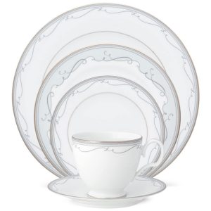 Aparelho de Jantar Para Todas as Ocasiões com 5 Peças Formato Redondo e Material de Porcelana Noritake 1764-05E Branco