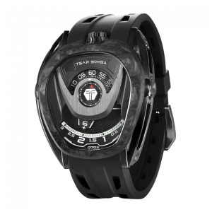 TSAR BOMBA Relógio Masculino Automático Luxo com Movimento Japonês Pulseira Viton Aço Inoxidável 100m à Prova d'Água