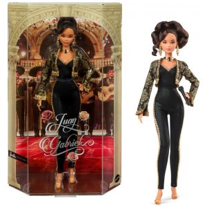 Barbie Signature boneca colecionável Juan Gabriel Mattel terno preto e dourado microfone acessórios HRM82 2024