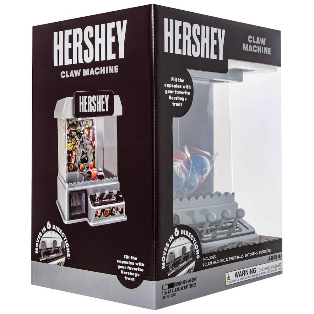 Máquina de Garra Marrom Hershey’s (Well Played) – Arcade Infantil com 12 Bolas‑Prêmio, 20 Fichas, Cabo USB e 4 Pilhas AA - Imagem 6