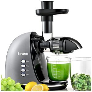 Centrifuga de Frutas com 2 Velocidades Motor Silencioso e Função Reversa 110V 150W BRECIOUS Cinza