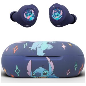 Fones de Ouvido sem fio Disney Lilo e Stitch com Microfone Embutido e Até 30 Horas de Reprodução iJoy Azul