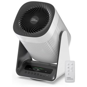 Purificador de Ar 2 em 1 para Ambientes até 22m² com Monitor de Qualidade Modo Automático Controle Remoto e Temporizador 110V 33W Coway Branco e Preto