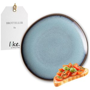 Prato para Aperitivo 17 cm Elegância e Praticidade em Sua Mesa com Formato Redondo e Material de Porcelana Premium Villeroy Boch Azul Claro