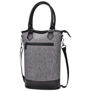 Bolsa Térmica Para Transporte de Vinhos até 2 Garrafas com Alça Ajustável TIRRINIA Cinza