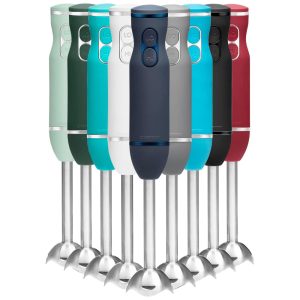 Mixer Elétrico de 2 Vel 300W Aço Inoxidável CHEFMAN Immersion Stick Hand Blender Azul