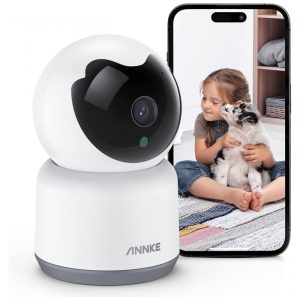Baba Eletrônica HD 360 com APP Detecção de Movimento e Som Alertas em Tempo Real ANNKE Branca