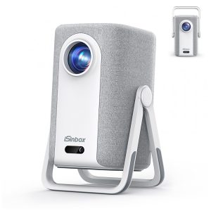 Projetor Portátil iSinbox Branco Short Throw 1200 ANSI Apps Integrados Foco Automático Keystone 6D AC311