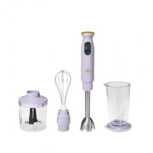 Mixer de mão Beautiful lavanda 400W 2 velocidades haste inox copo medidor mini processador 110V