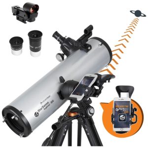 Telescópio Celestron StarSense Explorer DX 130AZ com App Ajuda a Localizar Estrelas Planetas e maisRefletor Newtoniano de 130mm.