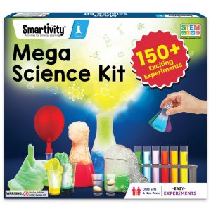 Kit de Experimentos Científicos de Química para Crianças de 6 a 14 anos Mega Science Kit 105 da Smartivity