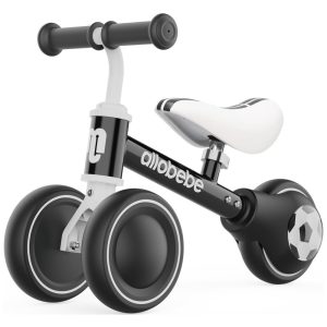 Bicicleta sem Pedal Infantil para Bebês de 1 a 3 anos ALLOBEBE Preto