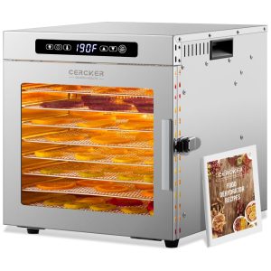 Desidratador de Alimentos Cercker 9 Bandejas - 800W Controle de Temperatura Ideal para Carne Seca e Frutas