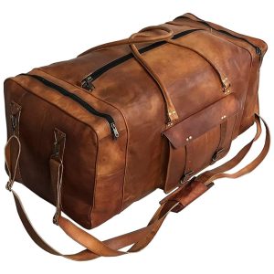 Bolsa de Viagem Masculina Clássica de Couro CUERO Marrom