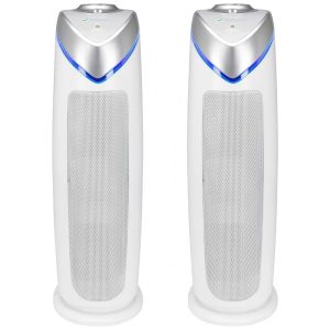 Purificador de Ar com Filtro HEPA 3 em 1 e 4 Velocidades Cobertura 69 m2 2UN 110V GermGuardian Branco