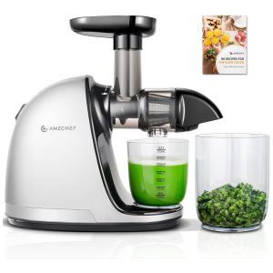 Centrifuga de Frutas e Vegetais com Motor Reversível 110V AMZCHEF Rosa