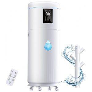 Umidificador Ultragrande de 17L para Salas Grandes com 4 Modos de Névoa e Silencioso Hiswelle Branco