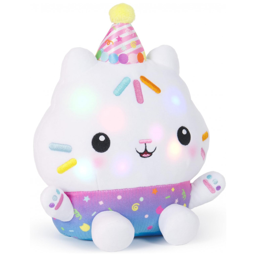 Gabby's Dollhouse Celebrações, Pelúcia Cakey Cat Festa de Confeitos, Animal de Pelúcia Interativo de 25cm com Sons, Brinquedo para Meninas e Meninos - Imagem 8
