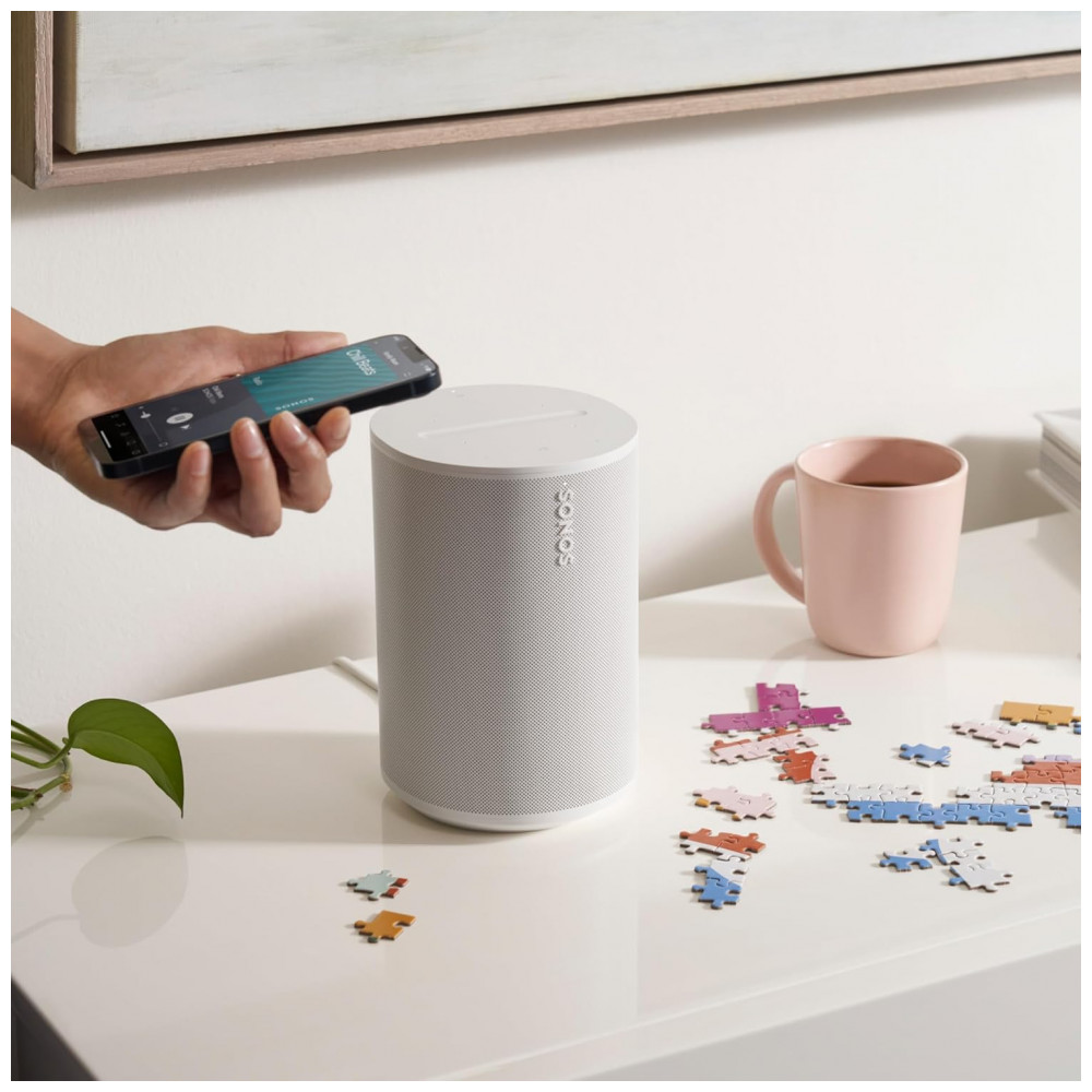 Sonos Era 100 Caixa de Som Inteligente com Dolby Atmos, Áudio Espacial 3D, Wi-Fi 6, Bluetooth 5.3, USB-C, Controle por Voz – Branco Fosco - Imagem 3