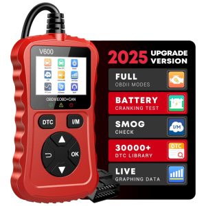 Scanner OBD2 Xiauodo V600 Plug and Play para Carros: Leia e Limpe Códigos de Erro Monitore Tensão